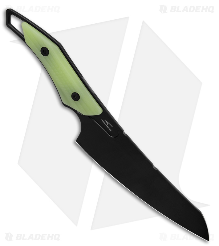 QSP T-Cook Fixed Blade Knife Glow-In-The-Dark G-10 (5.3" Black)