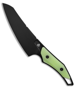 QSP T-Cook Fixed Blade Knife Glow-In-The-Dark G-10 (5.3" Black)