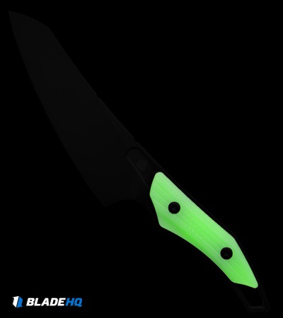 QSP T-Cook Fixed Blade Knife Glow-In-The-Dark G-10 (5.3" Stonewash)