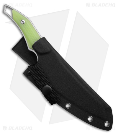 QSP T-Cook Fixed Blade Knife Glow-In-The-Dark G-10 (5.3" Stonewash)