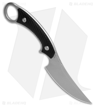 QSP Viper Fixed Blade Knife Black G-10 (4" Stonewash)