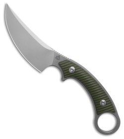 QSP Viper Fixed Blade Knife OD Green G-10 (4&quot; Stonewash) | 229913