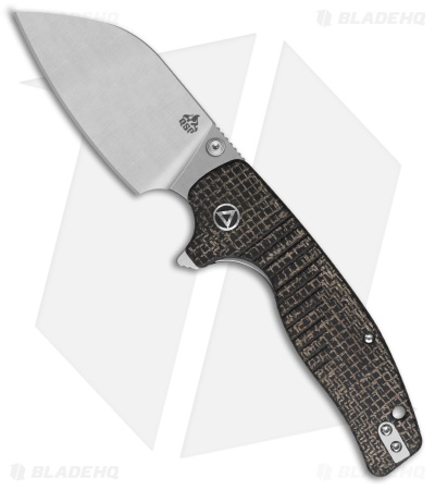 QSP Chefmaster Brown coarse micarta Sheepsfoot Satin 14C28N