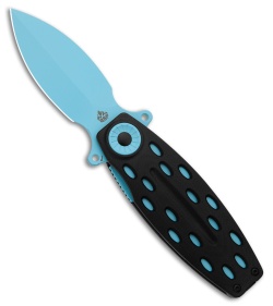 QSP Beetle Liner Lock Knife Black G-10 (3" Blue) QS162-E