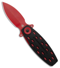 QSP Beetle Liner Lock Knife Black G-10 (3" Red) QS162-D