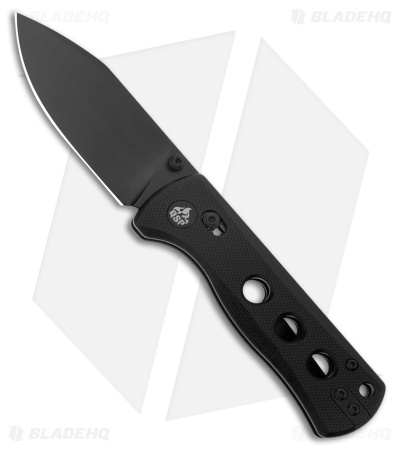 QSP Canary Crossbar Lock Black G-10 Drop Point Black 14C28N
