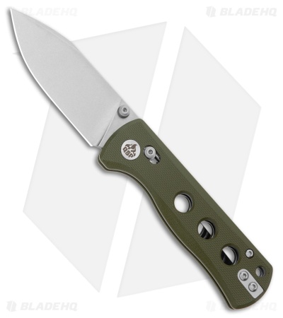 QSP Canary Glyde Lock Knife Olive Green G-10 (2.8" Stonewash) QS150GL-B1