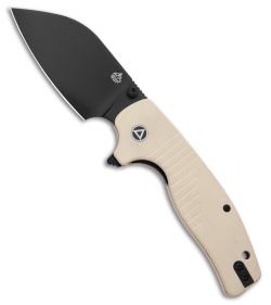 QSP Chefmaster Liner Lock Knife Ivory White G-10 (3.2" Black) QS163-B2