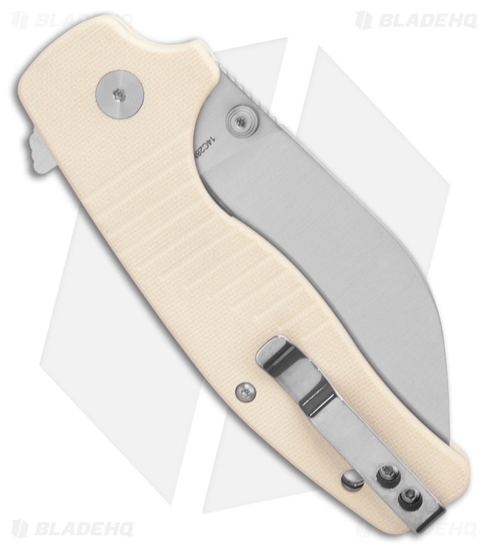 QSP Chefmaster Ivory white G-10 Sheepsfoot Satin 14C28N