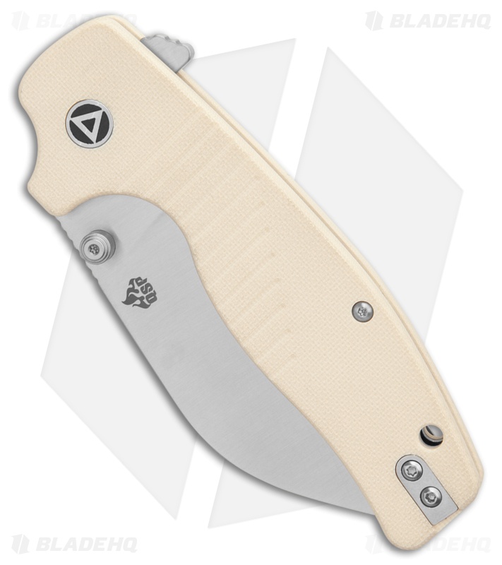 QSP Chefmaster Ivory white G-10 Sheepsfoot Satin 14C28N