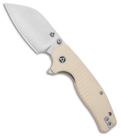 QSP Chefmaster Liner Lock Knife Ivory White G-10 (3.2" Satin) QS163-B1