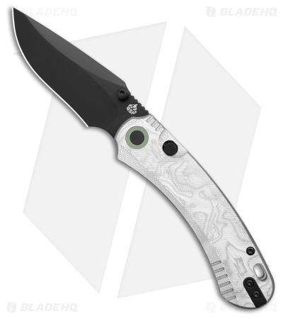 QSP Coyote Button Liner Lock Knife Aluminum Foil G-10 (3.2" Black)