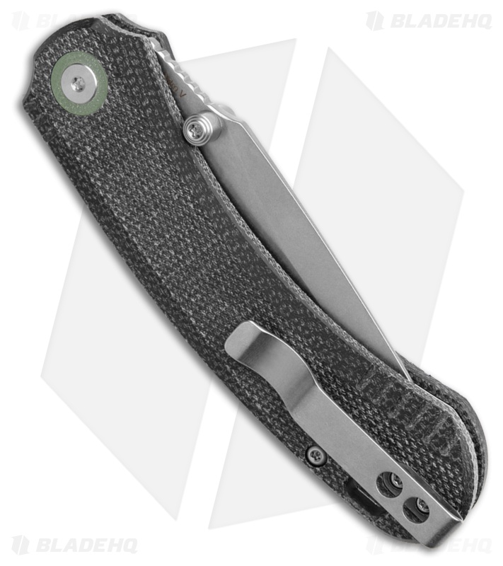 QSP Coyote Button Liner Lock Knife Black Micarta (3.2" Stonewash)
