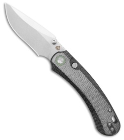QSP Coyote Button Liner Lock Knife Black Micarta (3.2" Stonewash)