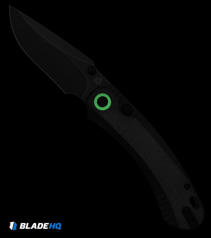 QSP Coyote Button Liner Lock Knife Black Micarta (3.2" Black SW)