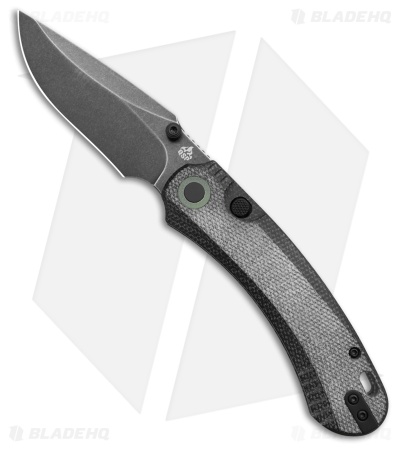 QSP Coyote Button Liner Lock Knife Black Micarta (3.2" Black SW)