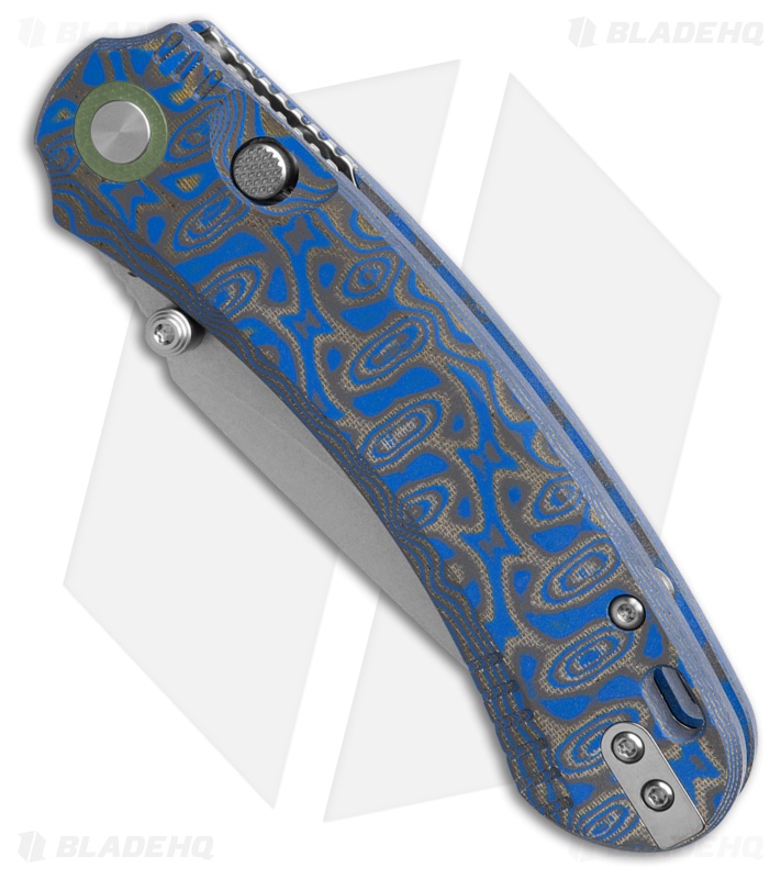 QSP Coyote Button Liner Lock Knife Blue Multicolor Micarta (3.2" SW)
