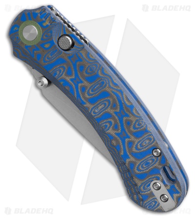 QSP Coyote Button Liner Lock Knife Blue Multicolor Micarta (3.2" SW)