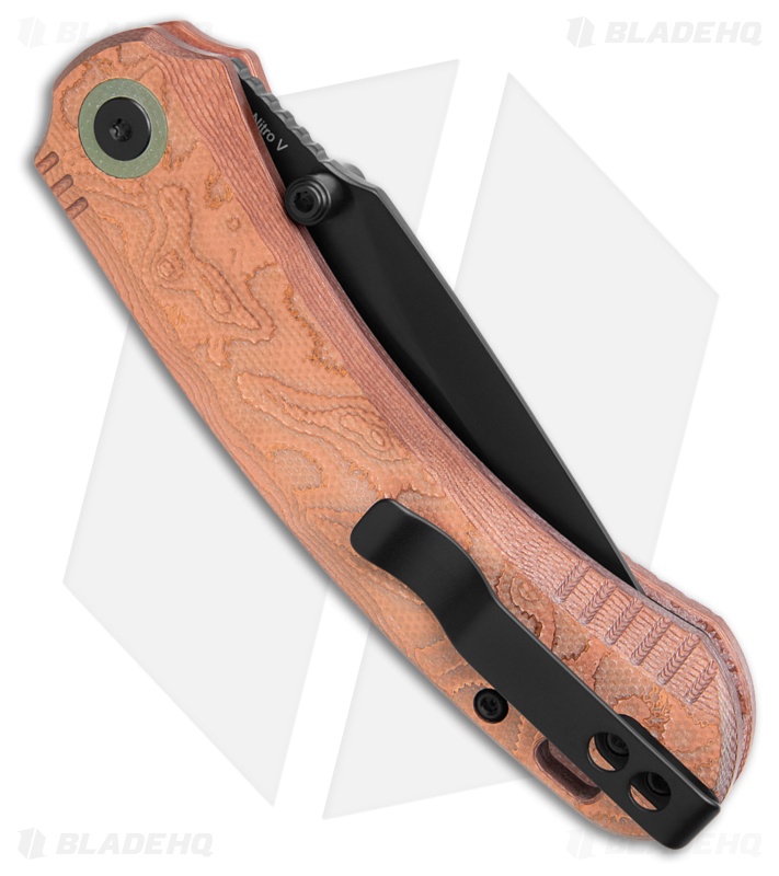 QSP Coyote Button Liner Lock Knife Copper Foil G-10 (3.2" Black)