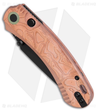 QSP Coyote Button Liner Lock Knife Copper Foil G-10 (3.2" Black)