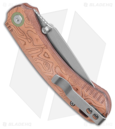 QSP Coyote Button Liner Lock Knife Copper Foil G-10 (3.2" SW)