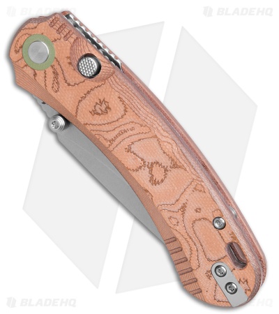 QSP Coyote Button Liner Lock Knife Copper Foil G-10 (3.2" SW)