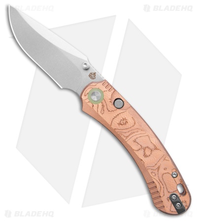 QSP Coyote Button Liner Lock Knife Copper Foil G-10 (3.2" SW)