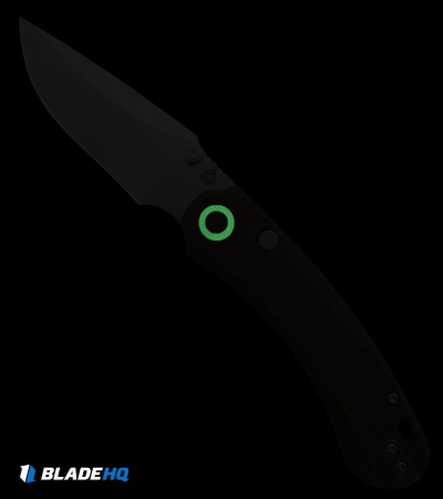 QSP Coyote Button Liner Lock Knife Glow-In-The-Dark Burlap Micarta (3.2" SW)