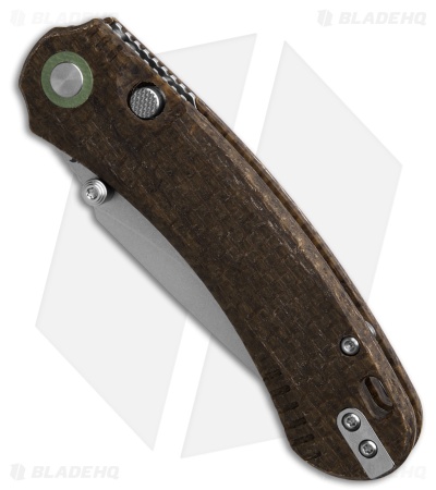 QSP Coyote Button Liner Lock Knife Glow-In-The-Dark Burlap Micarta (3.2" SW)
