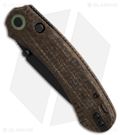 QSP Coyote Button Liner Lock Knife Glow-In-The-Dark Burlap Micarta (3.2" Black)