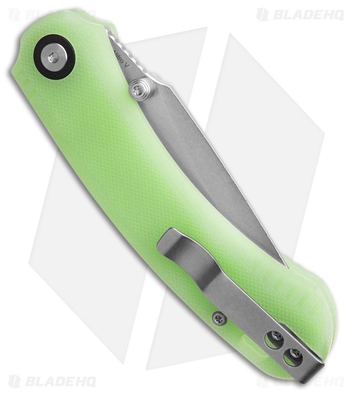 QSP Coyote Button Liner Lock Knife Glow-In-The-Dark G-10 (3.2" SW)