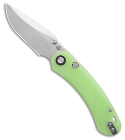 QSP Coyote Button Liner Lock Knife Glow-In-The-Dark G-10 (3.2" SW)