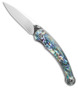 QSP Dolphin Liner Lock Knife Abalone (3.2" Mirror Polish)