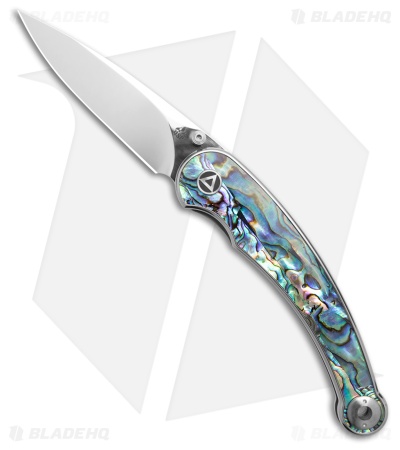 QSP Dolphin Liner Lock Knife Abalone (3.2" Mirror Polish)