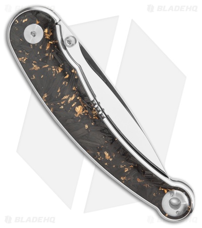 QSP Dolphin Liner Lock Knife Carbon Fiber (3.2" Mirror Polish) QS161-A