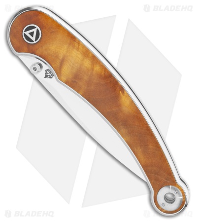 QSP Dolphin Liner Lock Knife Stabilized Wood (3.2" Mirror Polish) QS161-B