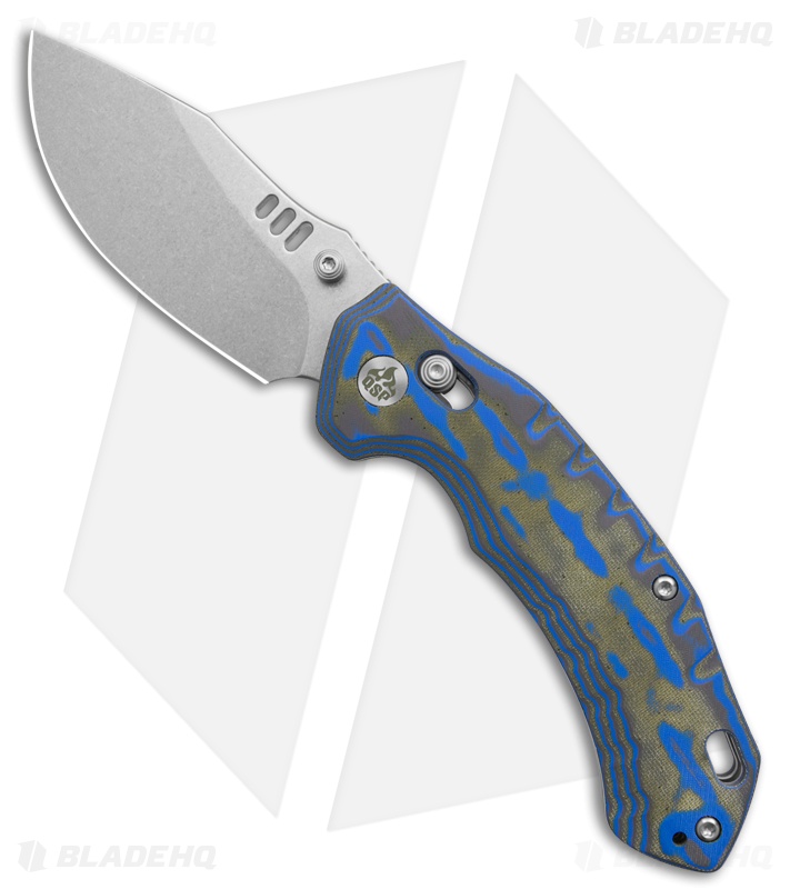 QSP Elk Glyde Lock Knife Blue-Black Micarta (3.1" SW)