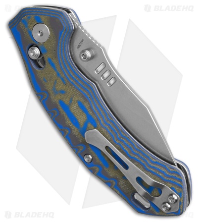 QSP Elk Glyde Lock Knife Blue-Black Micarta (3.1" SW)