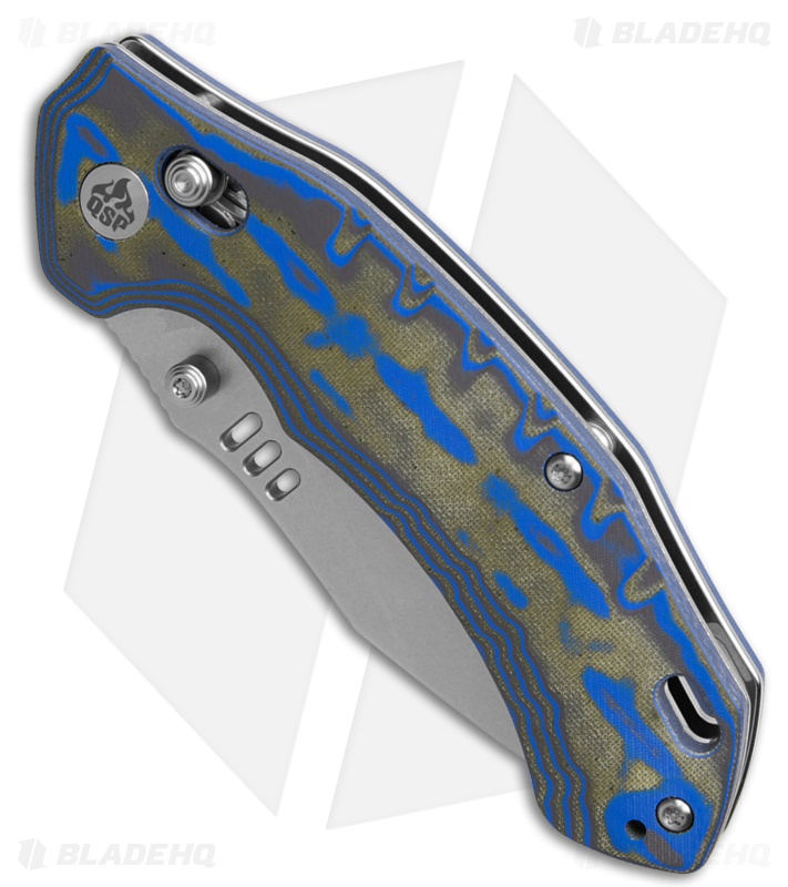 QSP Elk Glyde Lock Knife Blue-Black Micarta (3.1" SW)