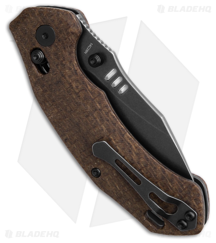 QSP Elk Glyde Lock Knife Glow-In-The-Dark Burlap Micarta (3.1" Black)