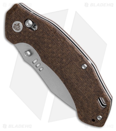 QSP Elk Glyde Lock Knife Glow-In-The-Dark Burlap Micarta (3.1" SW)