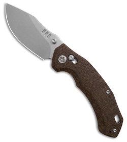 QSP Elk Glyde Lock Knife Glow-In-The-Dark Burlap Micarta (3.1" SW)