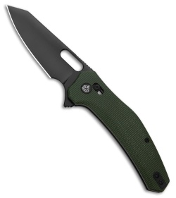 QSP Emu Glyde Lock Knife Green Micarta (3.25" Black) QS164-B2