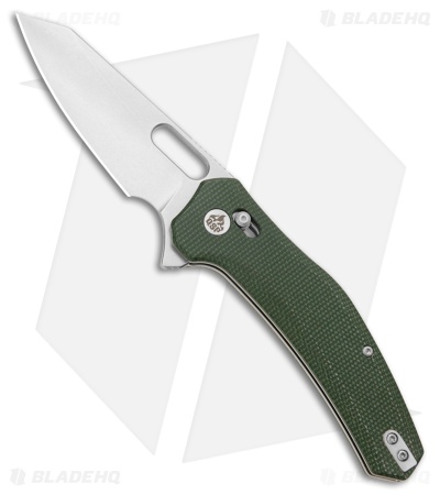 QSP Emu Glyde Lock Green Micarta Wharncliffe SW 14C28N