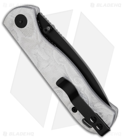 QSP Ferret Liner Lock Knife Aluminum Foil G-10 (3" Black Nitro-V)
