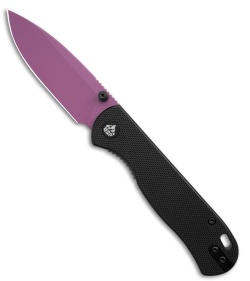 QSP Ferret Liner Lock Knife Black G-10 (3" Purple Nitro-V)