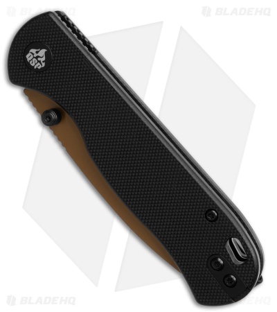 QSP Ferret Liner Lock Knife Black G-10 (3" Rose Gold Nitro-V)