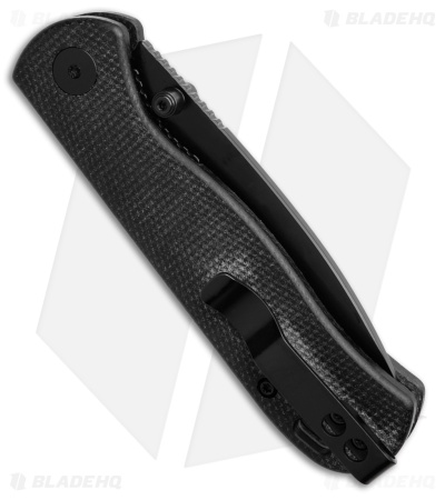 QSP Ferret Liner Lock Knife Black Micarta (3" Black Nitro-V) 