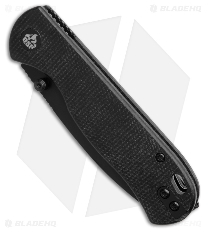 QSP Ferret Liner Lock Knife Black Micarta (3" Black Nitro-V) 