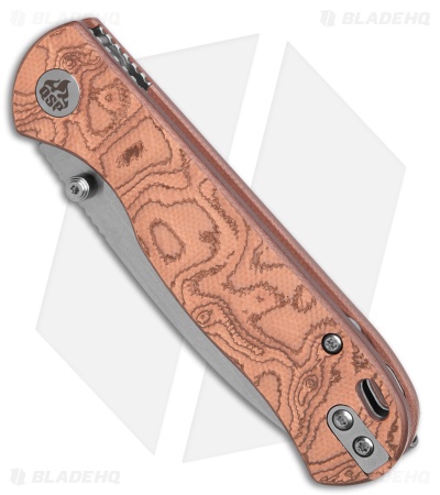 QSP Ferret Liner Lock Knife Copper Foil G-10 (3" SW Nitro-V)